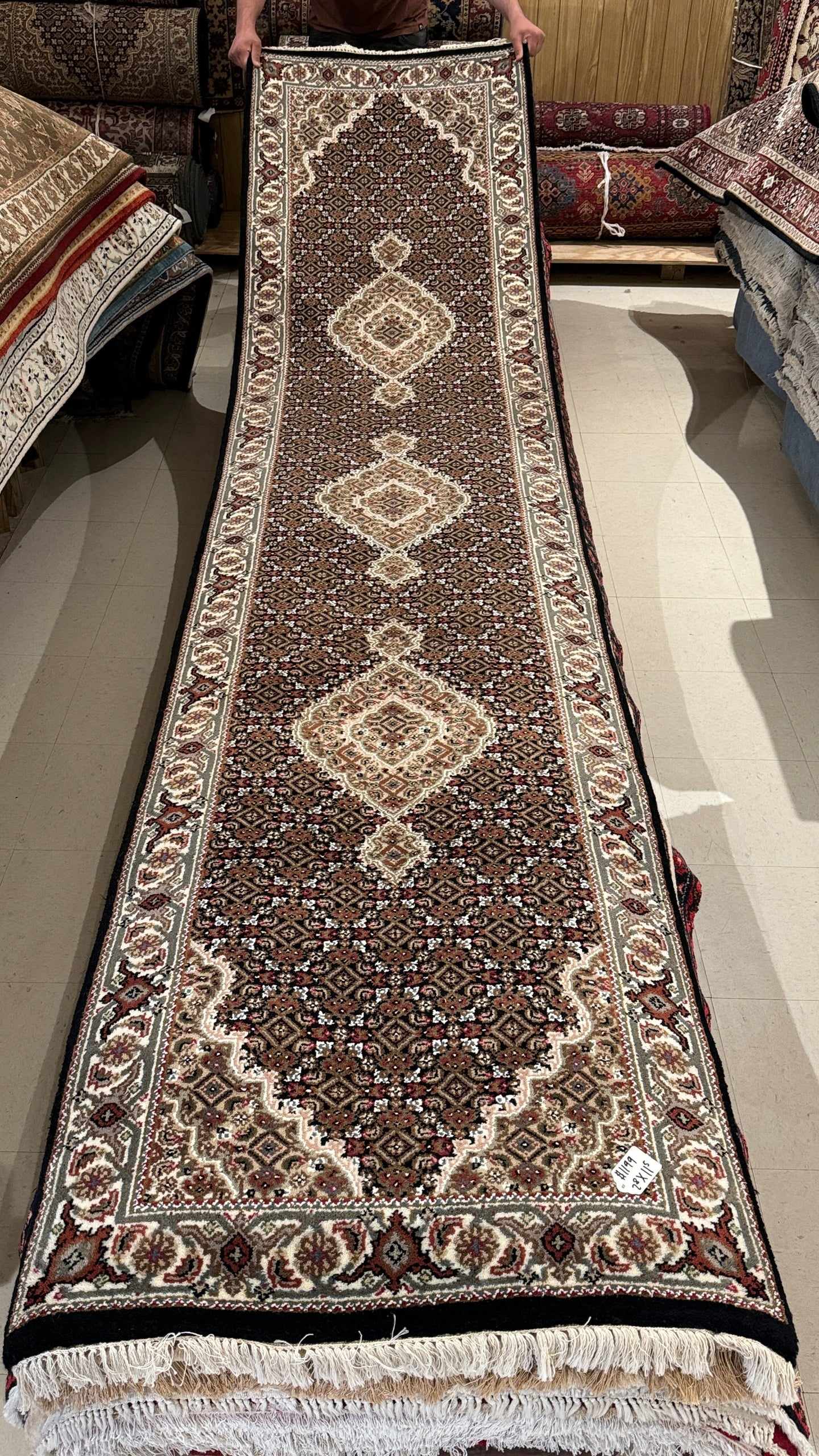 Indian Mahi [Wool + Silk] -  2’8” X 11’5”