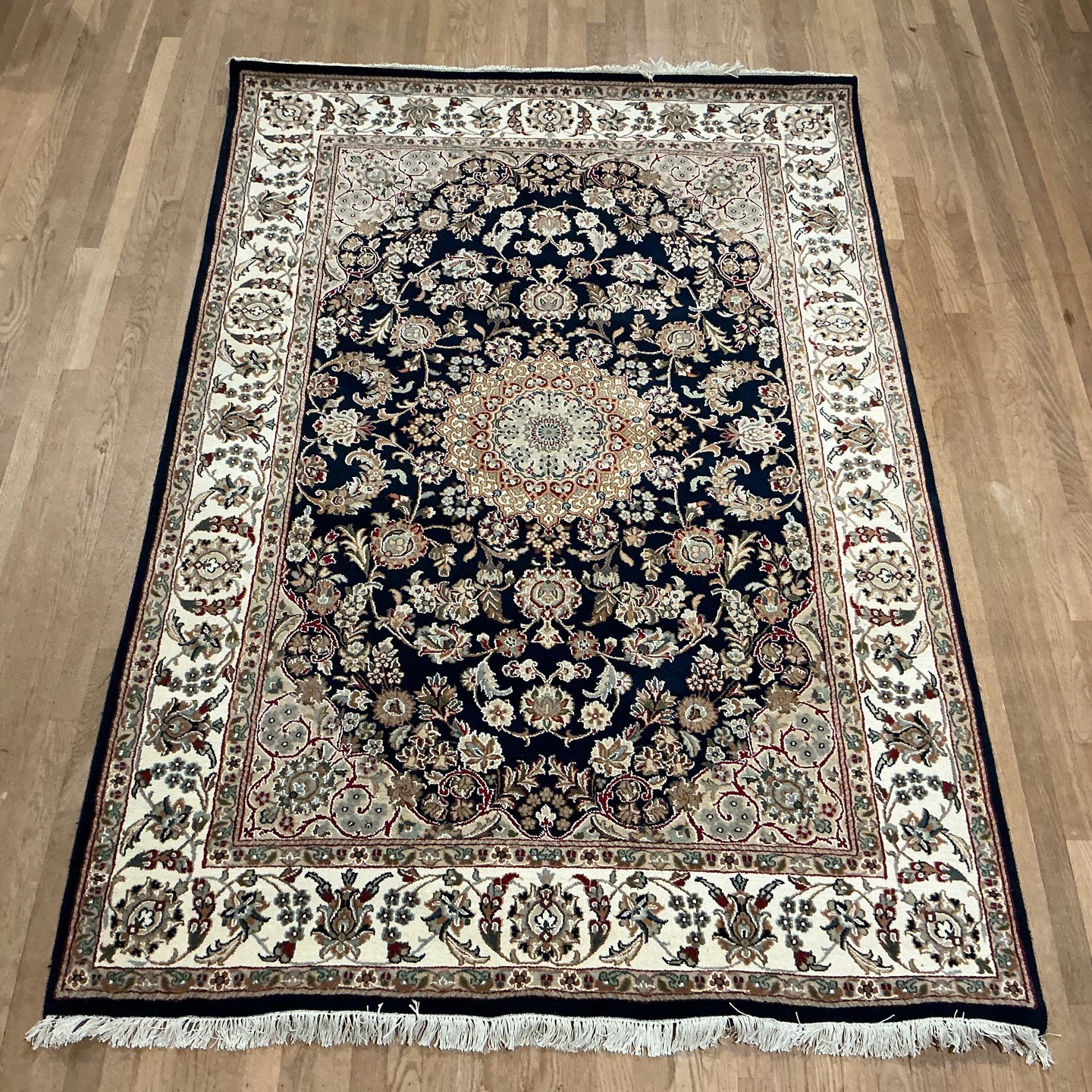 Indian Nain [Wool + Silk] - 5'7” X 8'1”