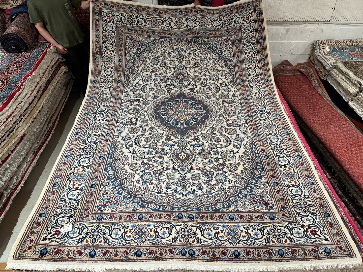 Persian Nain [Wool + Silk] - 7x10