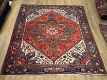 Load image into Gallery viewer, Persian Heriz -  9’1” X 10’7”
