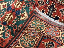 Load image into Gallery viewer, Afghan Kazak - 3&#39;7” X 4&#39;10”
