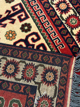 Load image into Gallery viewer, Afghan Kazak - 3&#39;5” X 4&#39;10”
