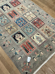 Afghan Baktiari Panel Design - 3'4” X 4'11”