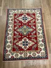 Load image into Gallery viewer, Afghan Kazak - 4&#39;0” X 5&#39;7”
