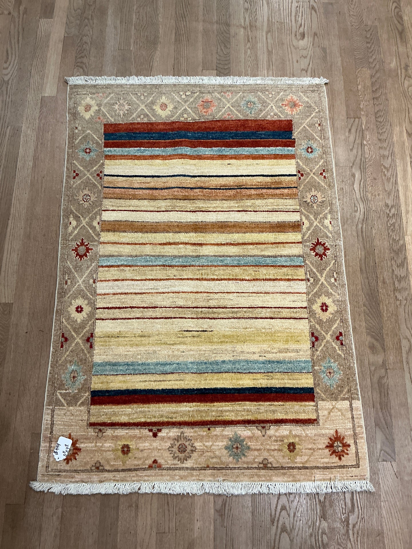 Afghan ”Rainbow” Kazak - 3'4” X 4'9”