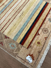 Load image into Gallery viewer, Afghan ”Rainbow” Kazak - 3&#39;4” X 4&#39;9”
