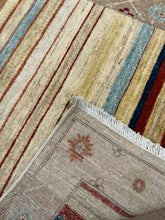 Load image into Gallery viewer, Afghan ”Rainbow” Kazak - 3&#39;4” X 4&#39;9”

