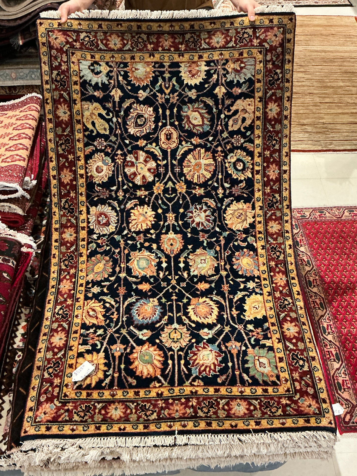 Indian Sarouk - 3'0” X 4'10”