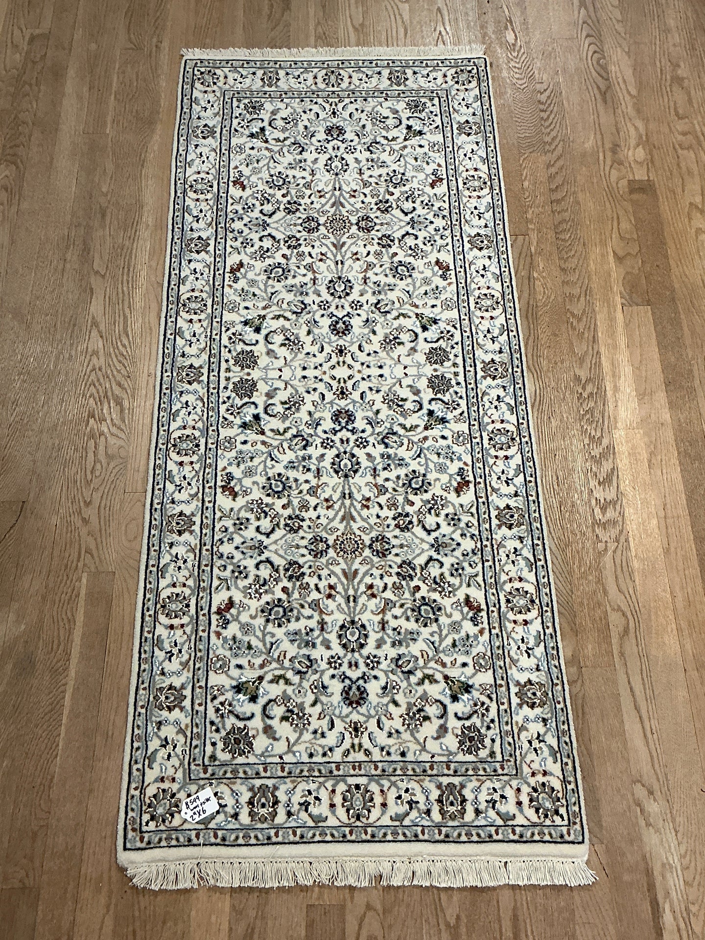 Indian Nain [Wool + Silk] - 2'4” X 6'0”