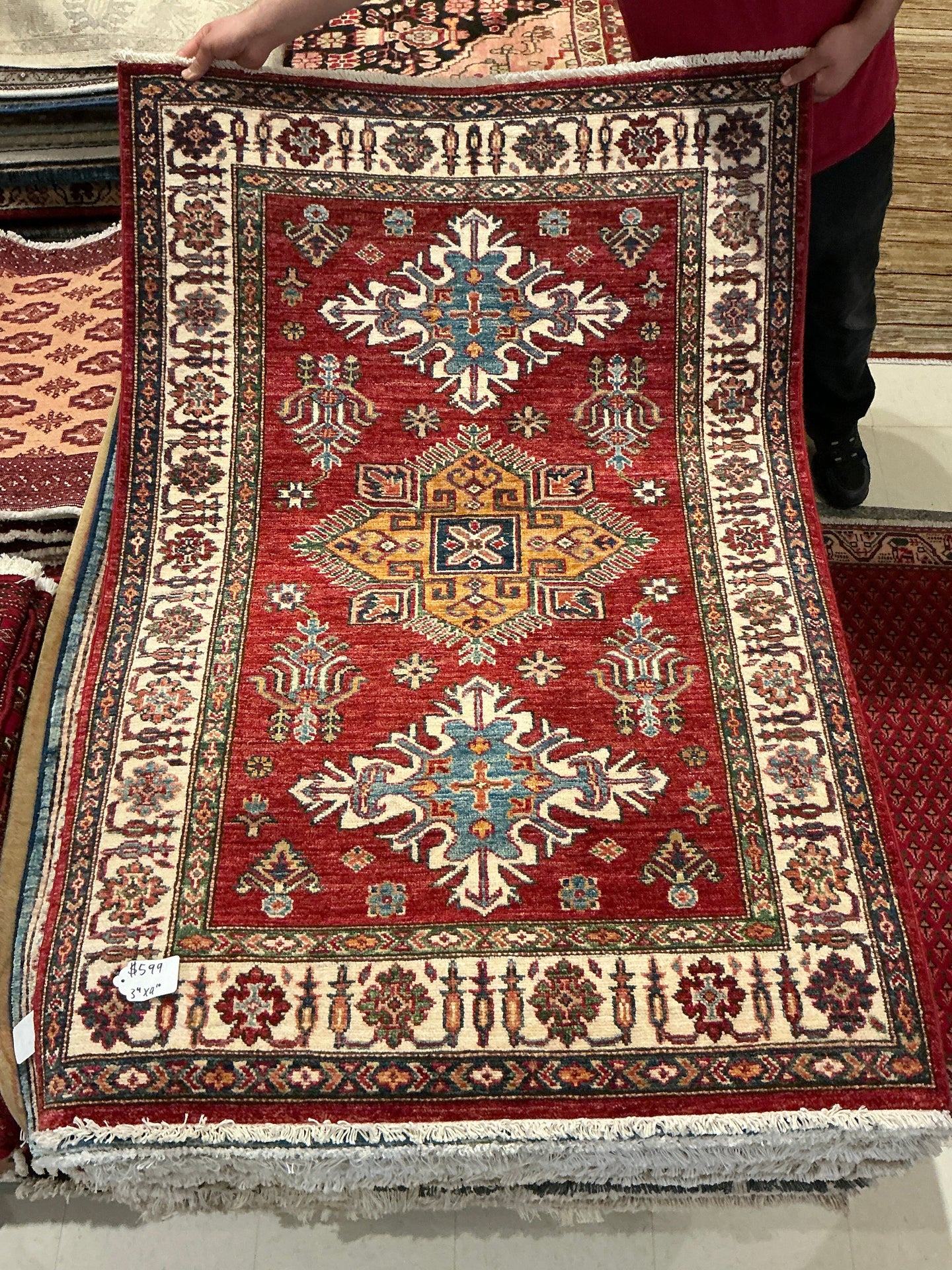 Afghan Super Kazak - 3'4” X 4'10”