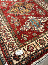 Load image into Gallery viewer, Afghan Super Kazak - 3&#39;4” X 4&#39;10”
