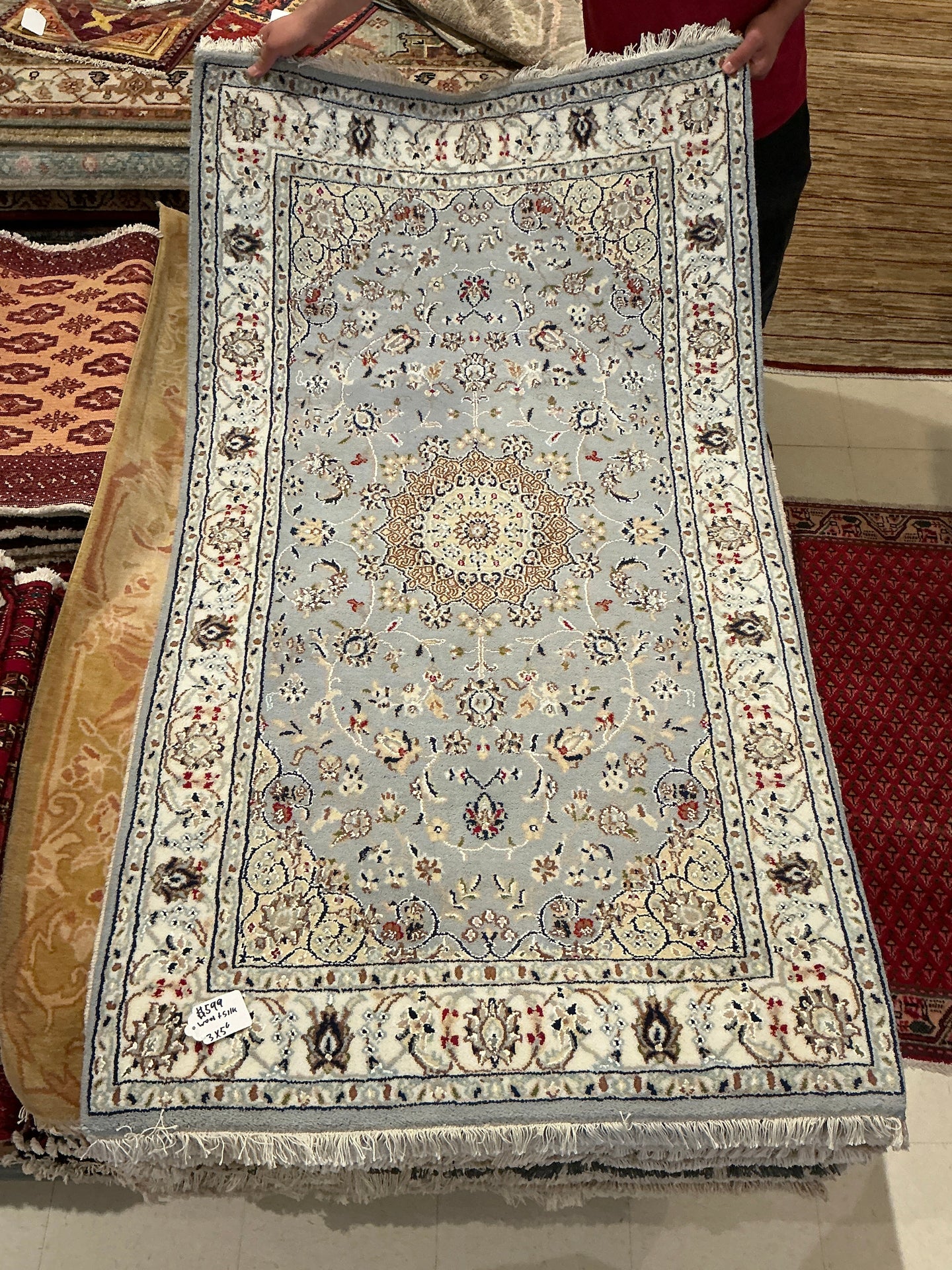 Indian Nain [Wool + Silk] - 3'0” X 5'6”