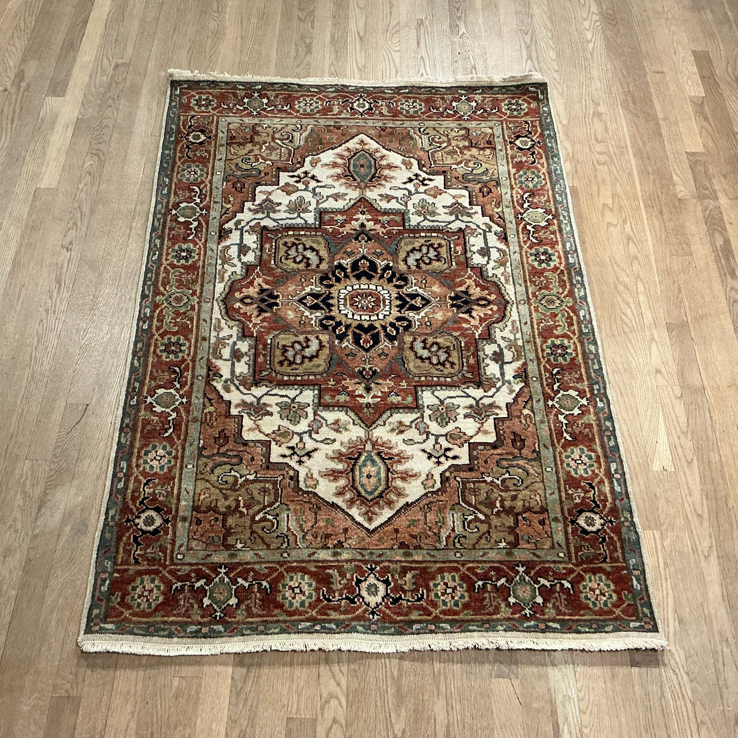 Indian Heriz - 3'11” X 5'10”