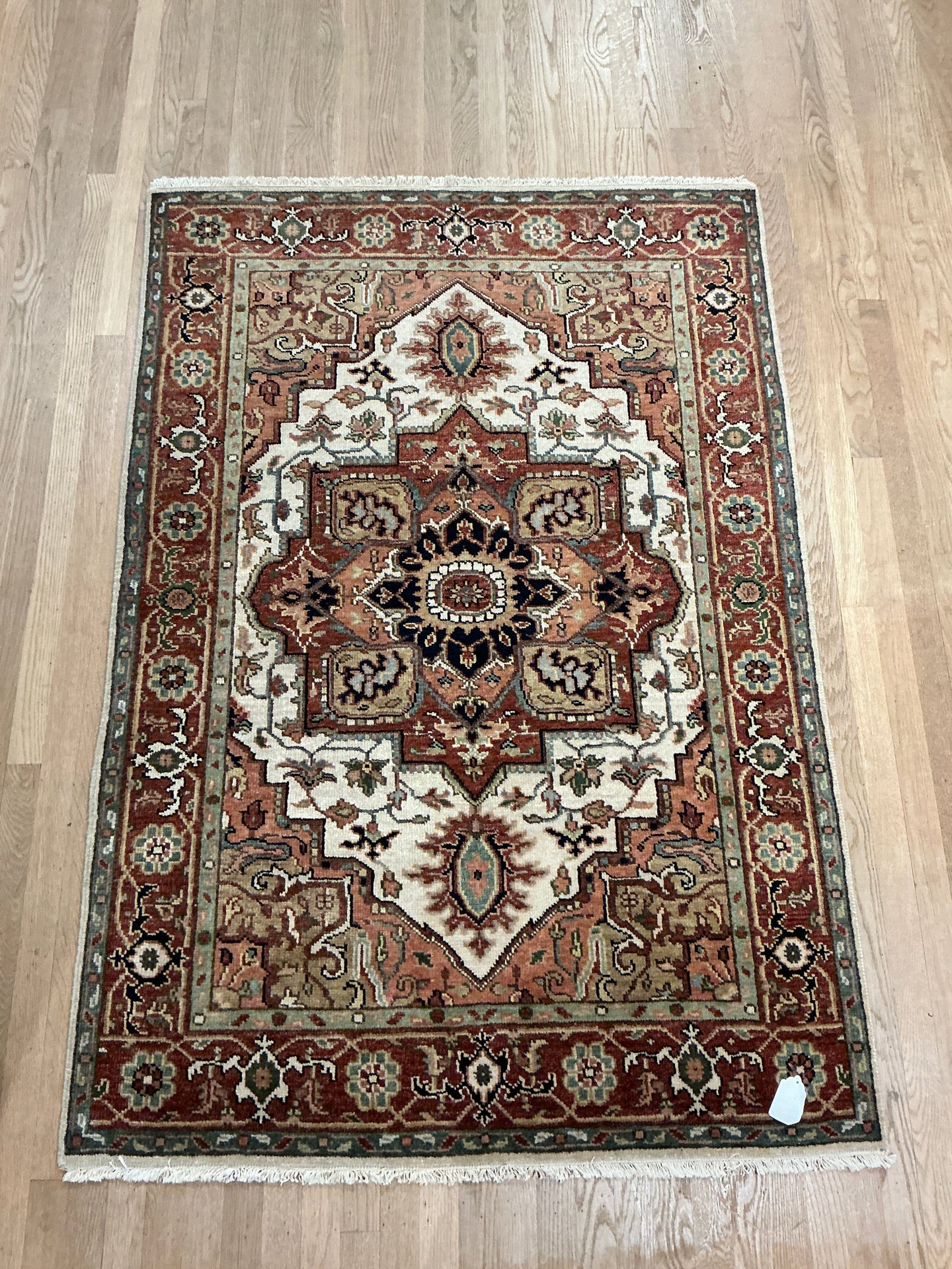 Indian Heriz - 4'1” X 5'11”