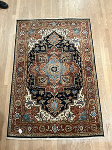 Indian Heriz - 4'0” X 5'10”
