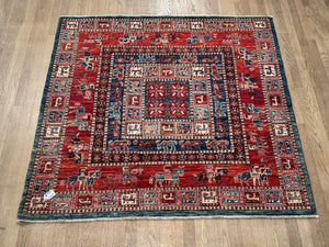 Afghan Pazyryk -  4’11” X 5’0”