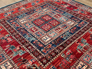Afghan Pazyryk -  4’11” X 5’0”