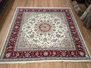 Indian Nain [Wool + Silk] - Square 9'9" x 10'