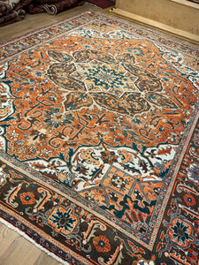 Antique Persian Ahar Heriz - 10x13 / 10x14